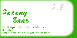 heteny baar business card